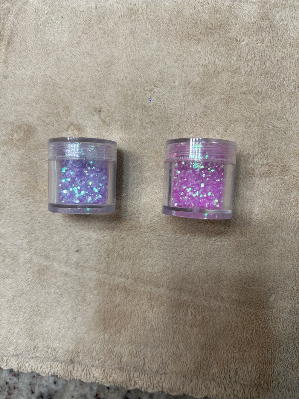 Iridescent Chunky Glitter for face hair or nails  - Lavender & Pink